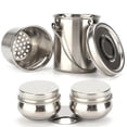 thumbnail image 1 of Stainless Steel Brush Washing Bucket Easy to Carry with Filter for Art Students and Painter, 1 of 2