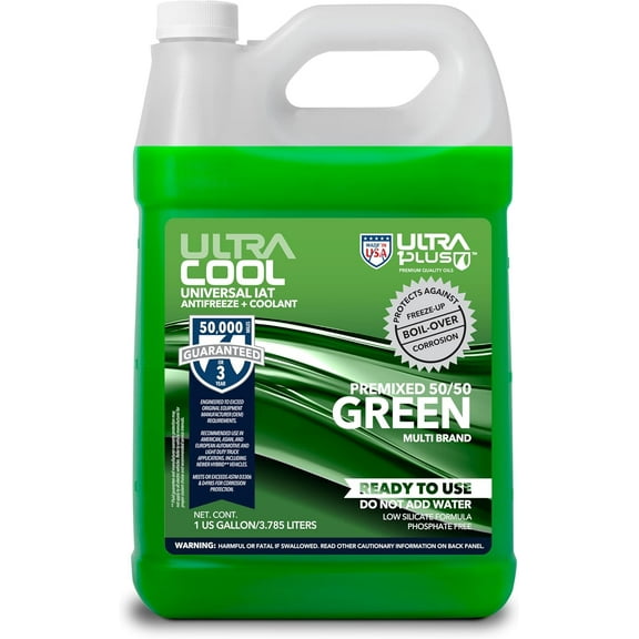 UltraCool Universal Antifreeze Coolant Green PREMIXED 50/50 (1 Gallon - 4 QTS)