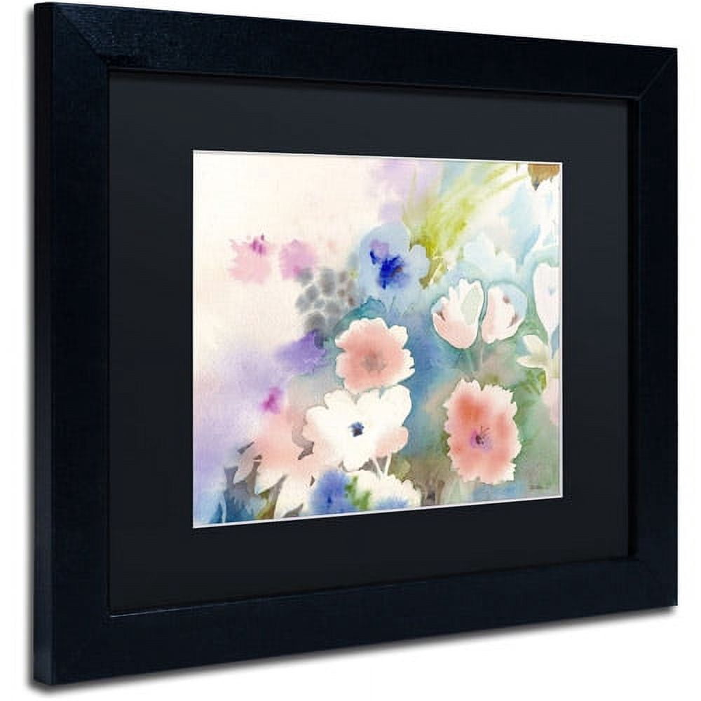 Trademark Fine Art "Mystic Garden" Canvas Art by Sheila Golden, Black Matte, Black Frame