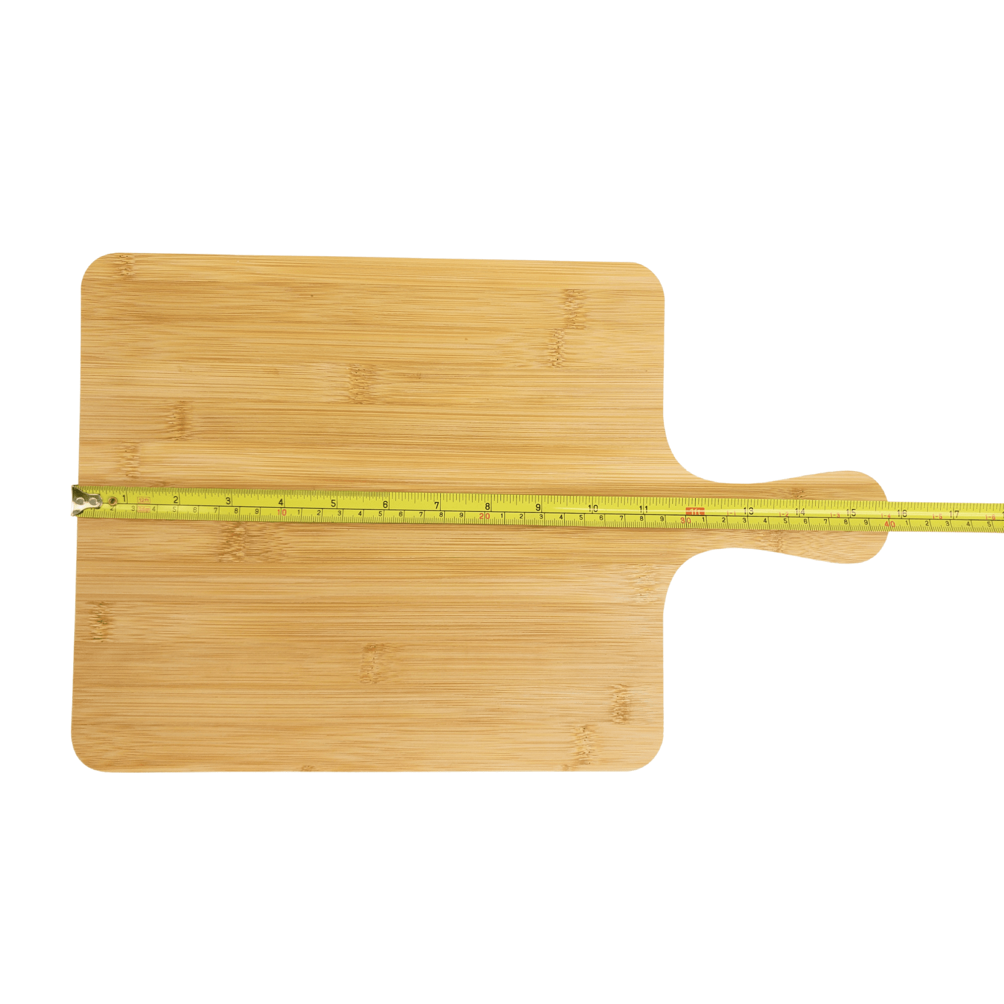 Simply Bamboo Natural Brown Organic Edge-Grain bamboo wood Paddle  Server/Cutting Board, 16”X6”X.750”