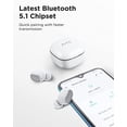 thumbnail image 3 of Auriculares inalámbricos HTC 2 Bluetooth 5.1 con estuche de carga USB-C, 32 horas de reproducción, micrófono integrado, control táctil- Blancos, 3 of 3