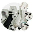 thumbnail image 2 of 5 pares de calcetines de tubo medio de vaca bordados, calcetines de algodón para mujer, 2 of 6