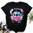 thumbnail image 2 of Disney Stitch Anime Mujer Moda Dibujos Animados Verano kawaii Top Camisetapangjing, 2 of 4