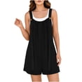 thumbnail image 2 of DailyTrove Women's Layered Romper Dress, Sleeveless Casual Playsuit with Shorts, 2 of 6