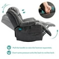 MEETWARM Massage Swivel Rocker Recliner with Heat and Vibration, Manual Glider Rocking Recliner