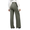 thumbnail image 6 of Women's Yoga Pants Wide Leg Dress Work Pants Stretch Casual Pants Slacks with Pockets High Waist, 6 of 6