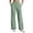 Green, variant on KLHDSF Womens Solid Elastic Waist Pocket Joggers Lightweight Polyester Casual Pants Black L