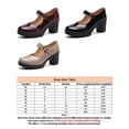 thumbnail image 2 of Women Oxford Shoes Wide Width Girls Low Heel Uniform Dress Shoes Cosplay Shoes, 2 of 3