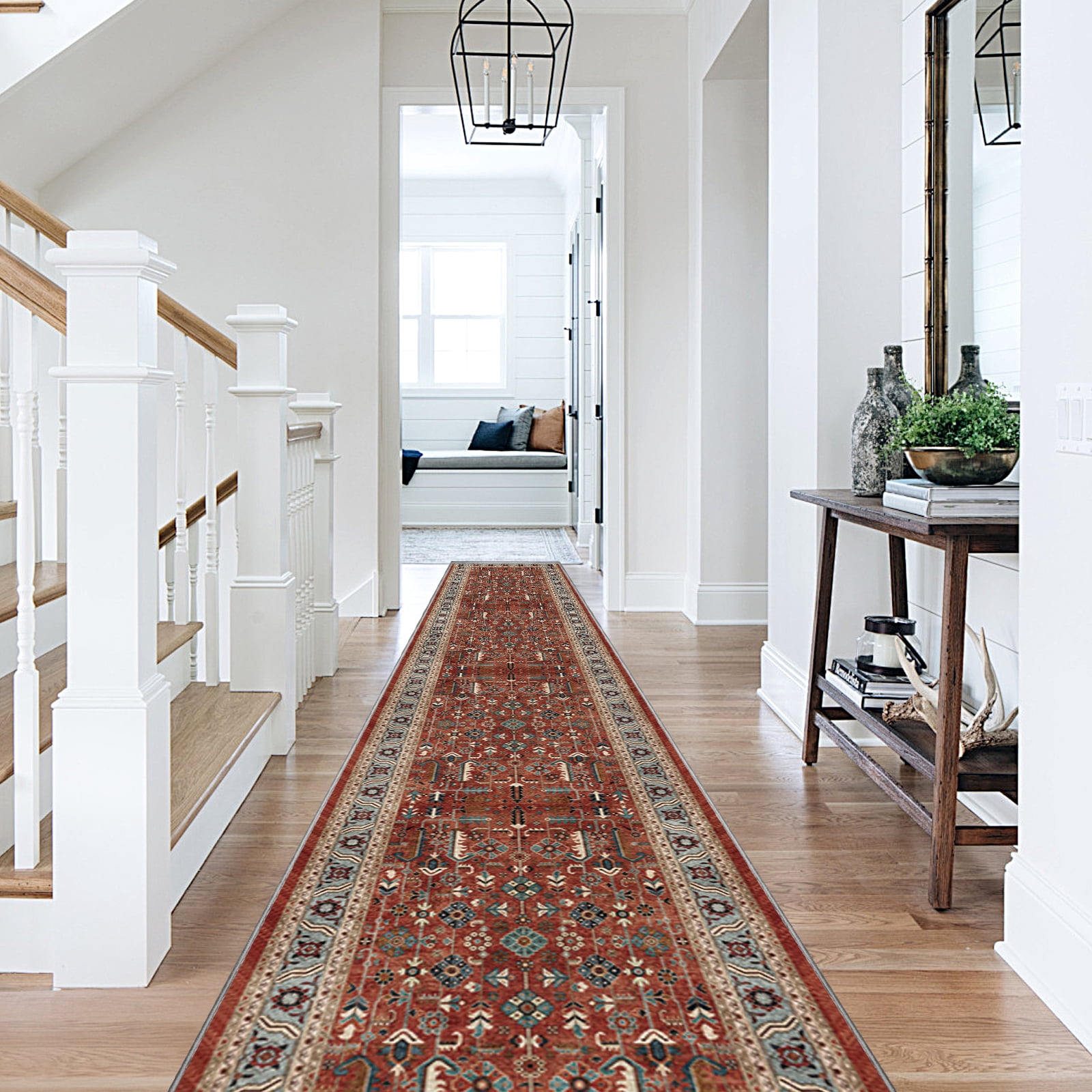 2x8 Washable Runner Rugs for Entrance Stain Resistance Runners for Hallways Non-Slip Low Pile