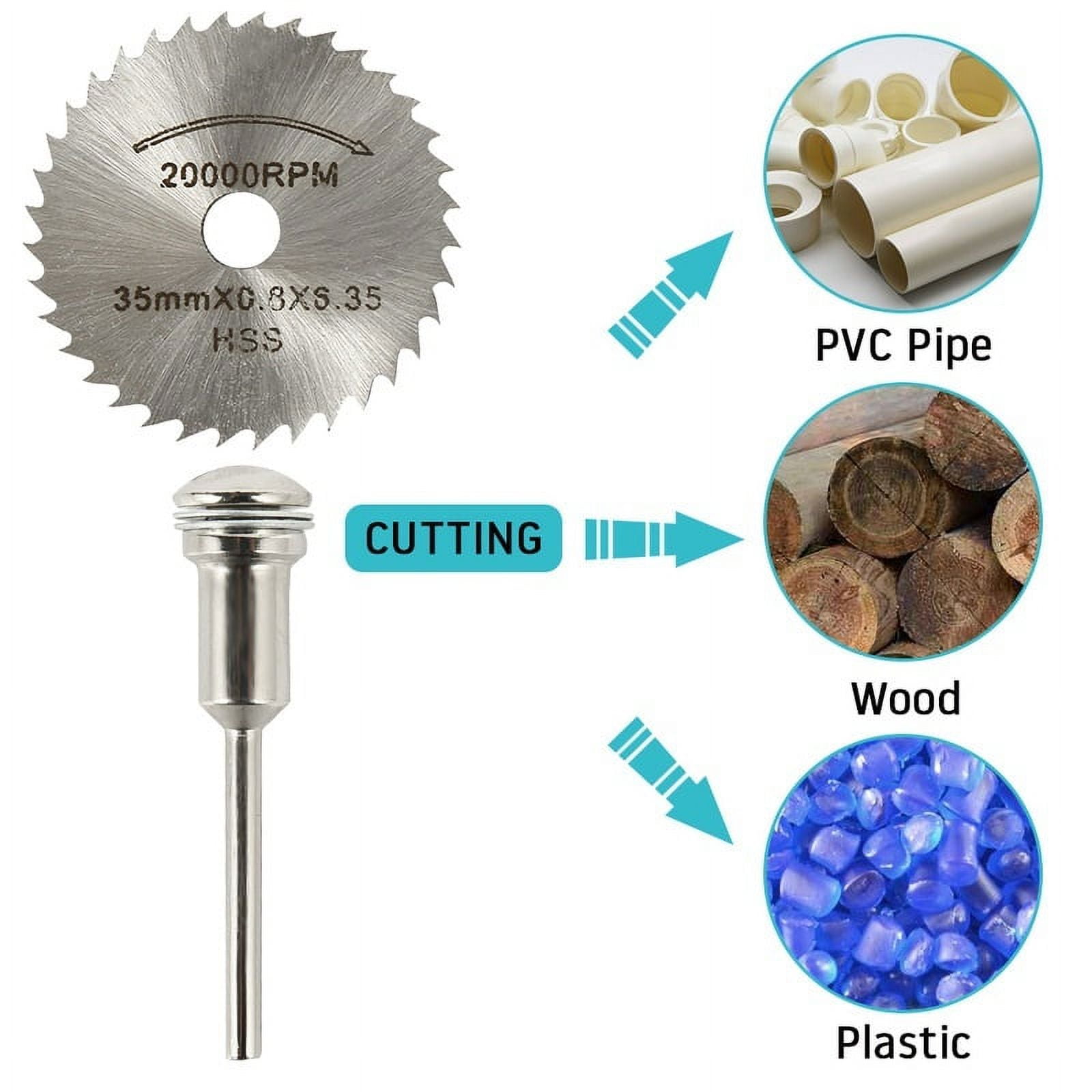 HOTBEST 31pcs/8pcs Circular Saw Blades - Rotary Tool Cutting Disc Kit Accessories, Metal Drill Cutting Discs for Wood Plastic Metal Cutting