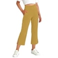thumbnail image 5 of Posijego Girls Capri Pants School Uniform Casual Dress Capris Pants High Waist Stretch Athletic Yoga Pants with Pockets, 5 of 8