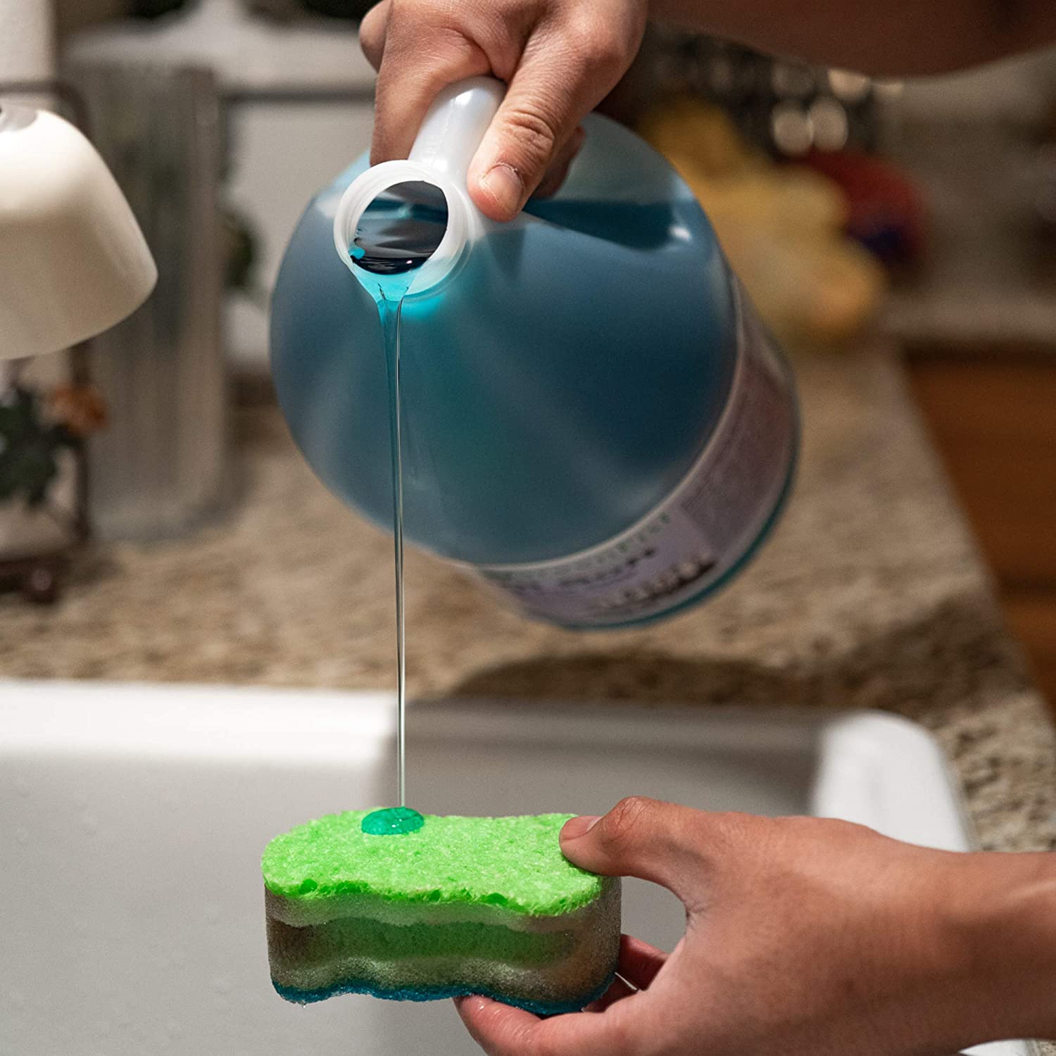 GreenFist Dish Soap Professional Detergent Liquid Pot & Pan Dish-Wash - Light or Heavy Use (1 Gallon Unisoft) (1 Gallon Green) (Blue Unisoft 1 Gallon)