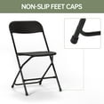 thumbnail image 4 of JINSEED 4 Pack Plastic Folding Chair, Lightweight Portable Party Banquet Event Chairs for Outdoors, Black, 4 of 8
