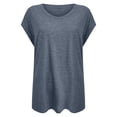 thumbnail image 5 of JINMGG Tank Tops for Women under $5,Fashion Woman Causal V-Neck Solid Blouse Sleeveless T-Shirt Summer Tops Blue XL, 5 of 6