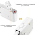thumbnail image 3 of EIGTHTAIL Handheld Sewing Machine Hand Cordless Sewing Tool Mini Electric Sewing Machine Battery Operated for Beginners  White  8.3 x 1.38 x 2.56, 3 of 9
