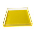 thumbnail image 1 of Plateau Carré en Lucite Jaune Néon, 1 of 1