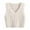 Beige, variant on Women's Sweater Vest V Neck Cable Knit Sleeveless Loose Fit Solid Color Pullover Top S-M-L