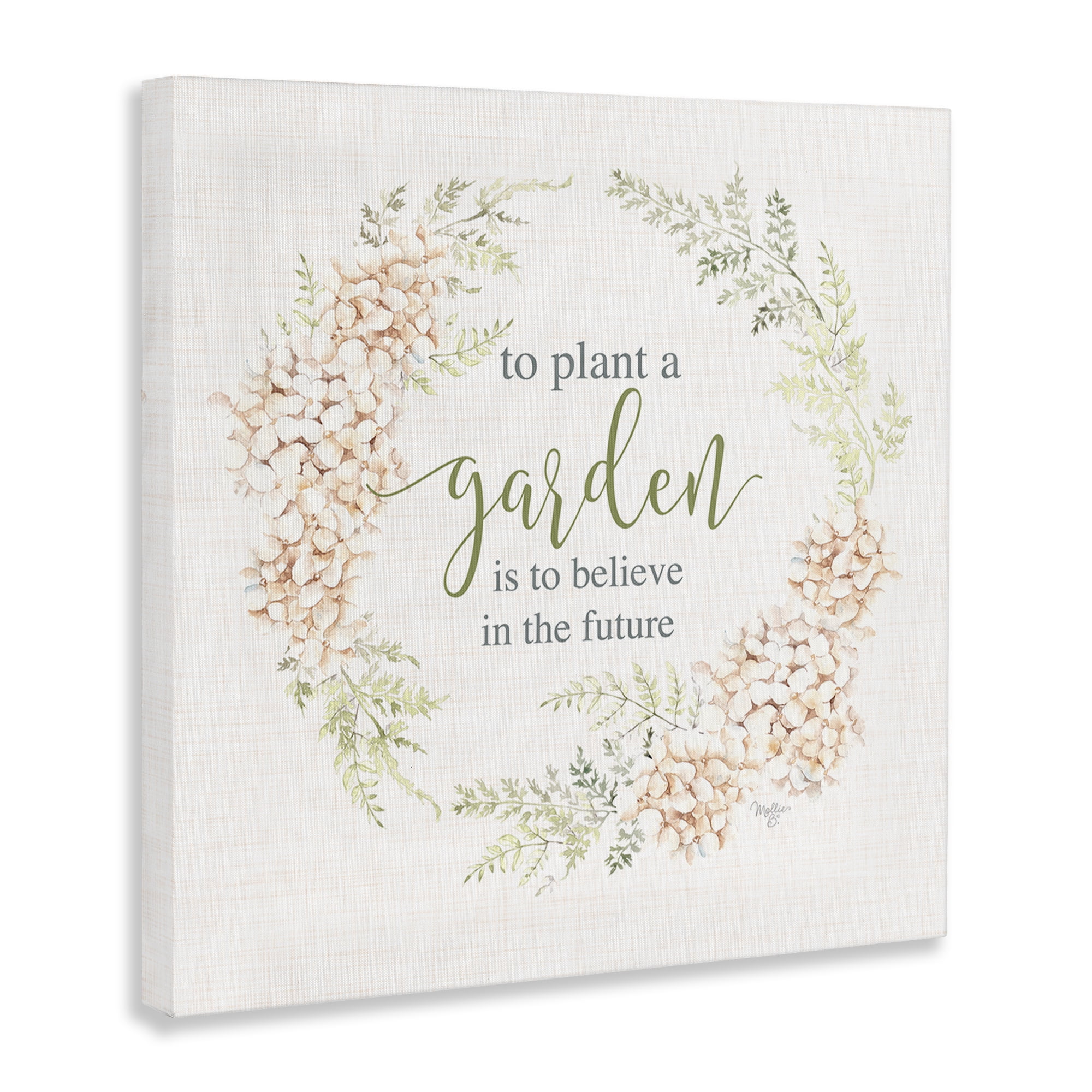 Stupell Industries Inspiring Plant A Garden Botanical & Floral Painting Gallery Wrapped Canvas Art Print Wall Art, 30 x 30