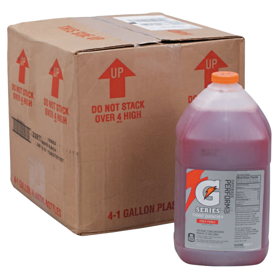 Gatorade Liquid Concentrate, Fruit Punch, One Gallon Jug, 4/Carton