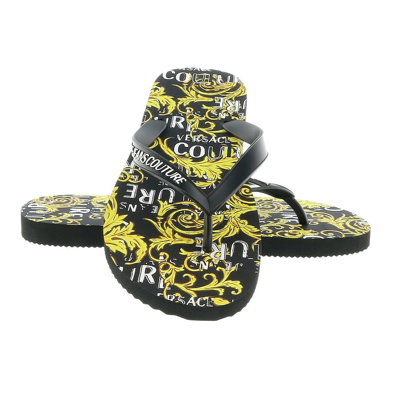 Versace Jeans Couture Black/Gold Signature Sole Fashion Flip  display picture 1