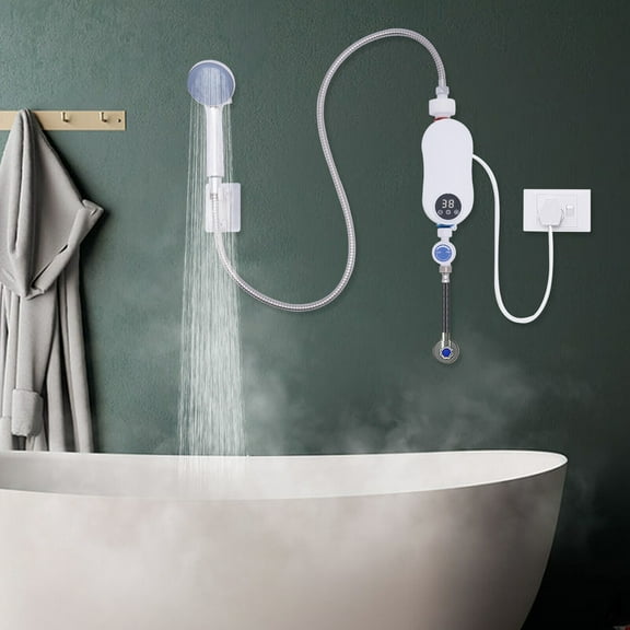 3500W Instant Hot Water Heater With Shower Head Tankless Electric Shower 110V US