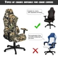thumbnail image 5 of TSOVTHRID Forest Camo Hunting Print Set of 4 Gaming Chair Covers Slipcovers Elastic Gaming Armchair Cover Set Universal Computer Chair Seat Slipcovers with Armrest Covers, 5 of 7