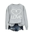 thumbnail image 4 of Ounisa Womens Valentines Sweatshirt Love Heart Graphic Print Pullover Casual Long Sleeve Valentine's Blouse Top, 4 of 5