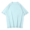thumbnail image 2 of pstuiky camisetas de hombre, Blusas/camisetas casuales de verano para hombre, de color liso y cuello redondo ropa de hombre m, 2 of 9
