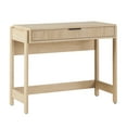 thumbnail image 4 of Walker Edison Transitional Reeded Writing Desk with Drawer, Coastal Oak, 4 of 20