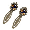 thumbnail image 2 of Sunflower butterfly Reading Accessories: Vintage Copper-Colored Lace Bookmarks - Set of 2 Stainless Steel Book Marks for Book Lovers, 2 of 5