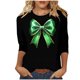 thumbnail image 2 of Xuyuer St. Patrick's Day Womens 3/4 Sleeve Crew Neck Spring T-Shirts Merry and Bright Casual Pullover Graphic Tee Tops Cute Tunic Tops Basic Tees Blouses Business Work Tee Top, 2 of 5