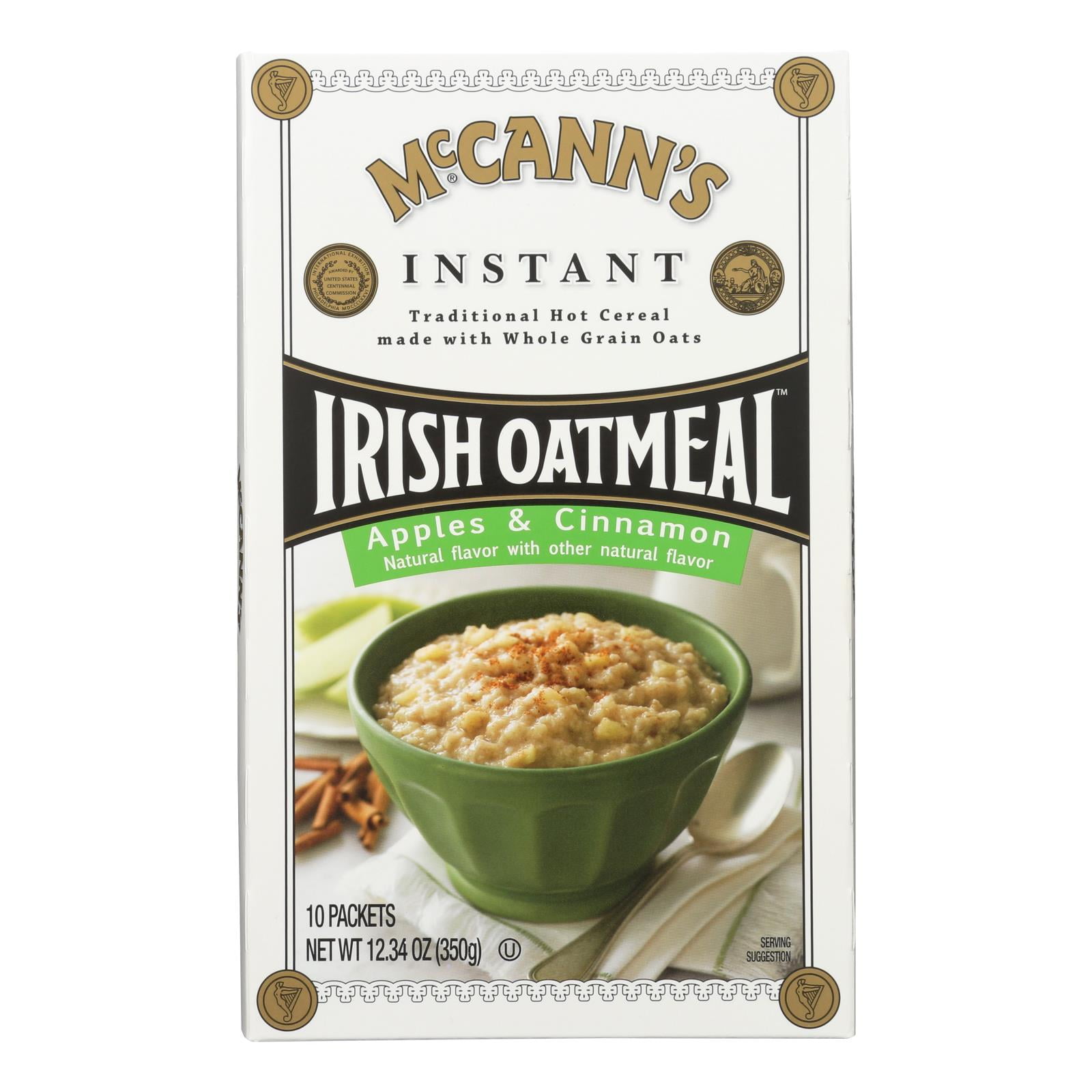 McCann’s Irish Oatmeal, Kosher, Apples Cinnamon, Oatmeal, 12.34 Oz, 12
