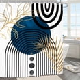 thumbnail image 2 of Abstract Face Minimalist Bathroom Shower Curtain Asthetic Colorful Pastel Modern Contemporary Line Art 72W by 72H Inch Polyester Fabric 12 Plastic Hooks Waterproof Decor, 2 of 4