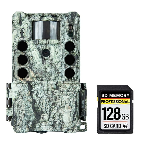 Bushnell Core S-4K No-Glow Trail Camera (Camo)   128GB Memory Card