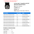 thumbnail image 2 of Left Fog Light - Compatible with 2007 GMC Sierra 2500 HD Classic, 2 of 2