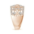 thumbnail image 3 of ANGARA Natural Style Diamond Broad Anniversary Ring in 14K Rose Gold for Women (Size-2.4mm| Color-I-J| Clarity-I1-I2) | April Birthstone, Anniversary, Jewelry Gift for Women | Natural Diamond Ring, 3 of 8