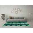thumbnail image 3 of Ahgly Company Indoor Rectangle Southwestern Turquoise Blue Country Area Rugs, 6' x 9', 3 of 4