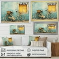 thumbnail image 5 of Designart "Blue-Green Journey" Bicycle Picture Framed Canvas Wall Art, 5 of 5