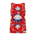 thumbnail image 4 of Levmjia Women Tank Tops V-Neck Casual Vest Floral Printed Sleeveless Blouse Summer Loose Fit Comfortable Stretchy T-Shirt For Daily Wear, 4 of 5