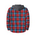 thumbnail image 6 of XIAOCHA Men's Plaid Print Hooded Button Up Shirt Jacket Relaxed Fit Weekend Shirt Jackets, 6 of 6