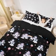 thumbnail image 3 of Erosebridal Colorful Cute Unicorn Rainbow Twin Bedding，Multicolor Loves Stars Duvet Cover Set For Kids Girls,Reversible Black 2-Piece,No Comforter, 3 of 6