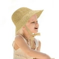 thumbnail image 2 of FRSASU Temperament Girl'S Seaside Bow Sun Hat Breathable Children'S Baby Girl Weave Hat, 2 of 7