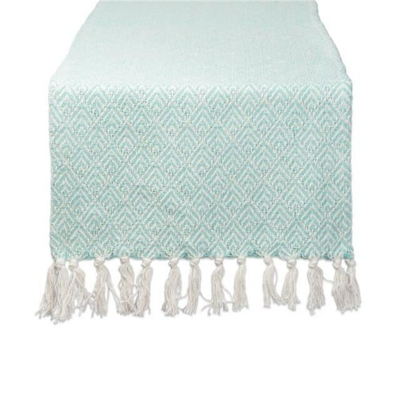 15 x 72 in. Aqua Diamond Table Runner