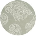 thumbnail image 2 of SAFAVIEH Bella Laurel Geometric Area Rug, Grey/Ivory, 5' x 5' Round, 2 of 6