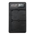 thumbnail image 1 of LCD Dual Charger, LCD Dual USB Charger Safety Circuit Design Type-C Interface Dual Charging Port Multiple   for LP-E6 Model Camera, 1 of 7