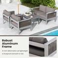 thumbnail image 3 of Spaco Patio Sofa Outdoor Furniture Set with Robust Aluminum Loveseat , Furniture Set with Thick Back and Seat Cushions, Furniture Set for Outdoor as Garden, Patio, Gray, 3 of 4