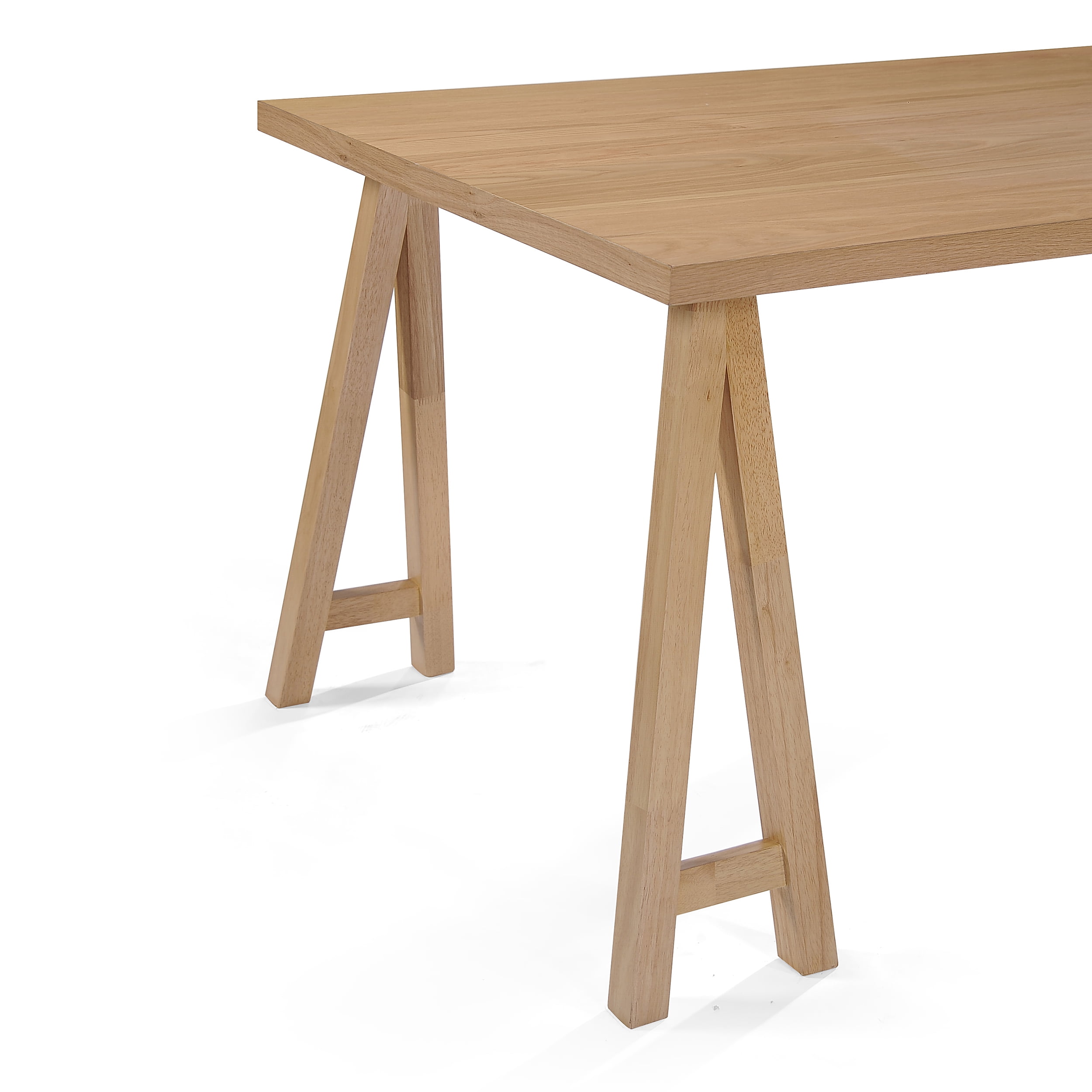 Noble House Lucas Mid-Century Modern 7 Piece Dining Set, Green Tea and Natural Oak