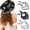 Black/White/Blue, variant on 3-piece floral headscarf set, chiffon headscarf handkerchief, vintage bohemian style hair scarf, suitable for women and girls