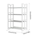 thumbnail image 3 of Qocolhg 4-Tier Shoe Rack Shoe Organizer, Sturdy Shoe Rack for Closet & front Door Entrance Entryway with Spacious Top and Strong Metal Shelves Industrial Style Free Standing Storage Shelves, White, 3 of 5