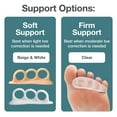 thumbnail image 6 of ZenToes Hammer Toe Straightener and Corrector 4 pack Gel Crests Splints (Soft Support, White), 6 of 9